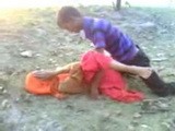 Indian College Girl Taken Advantage By Guys In Open Field